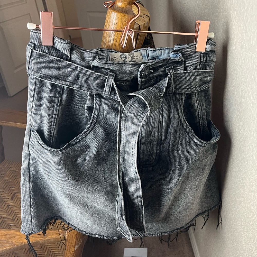 Free people 90s inspired Jean skirt